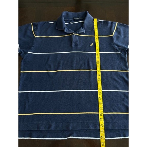 Nautica Men’s Size M Stripe Polo Shirt Golf Casual Short Sleeve - Picture 5 of 5